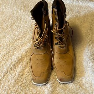 Timberland boots with heels.